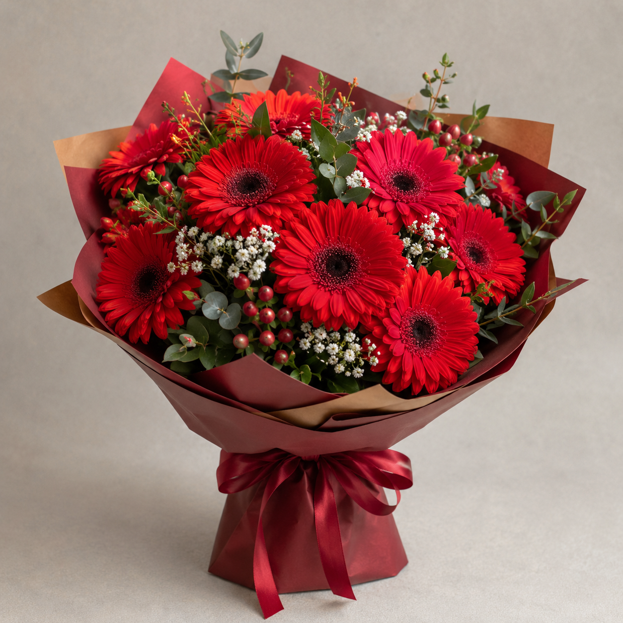 Kırmızı Gerbera Buketi